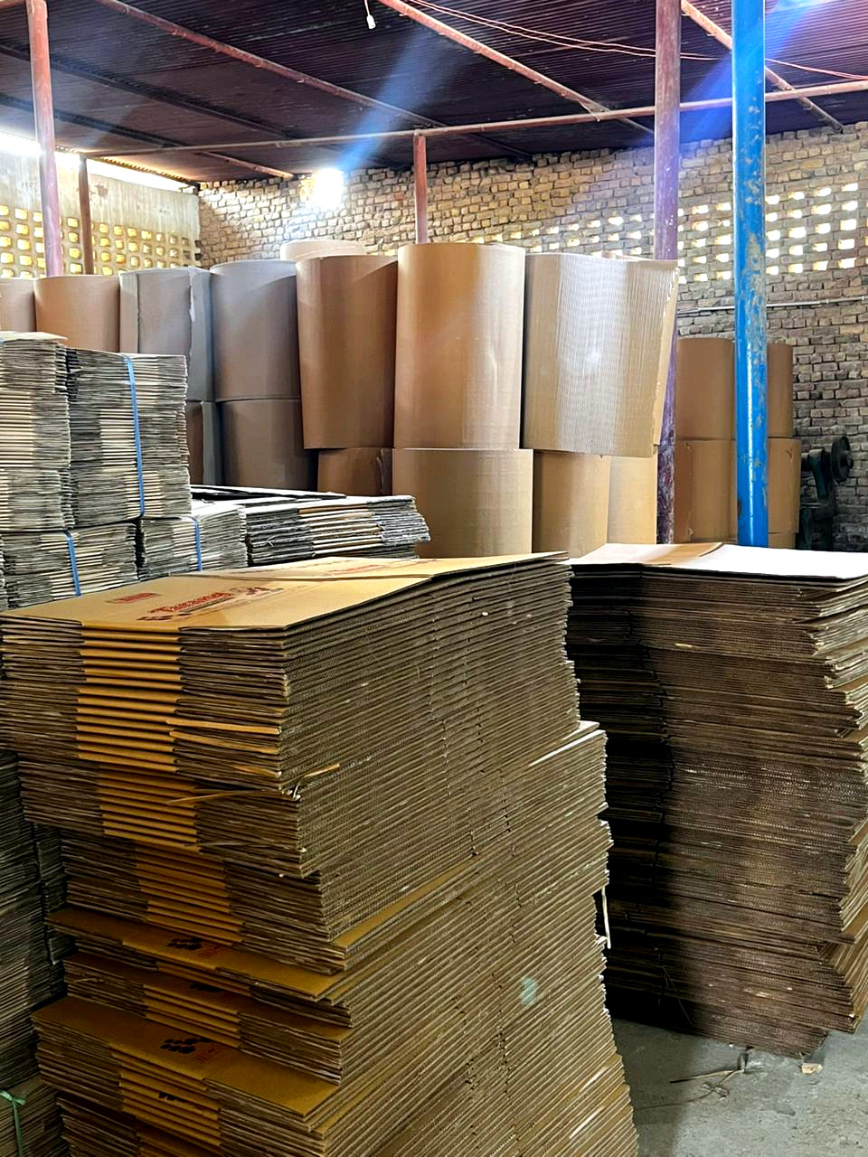 Carton Bundles Strapped for Dispatch